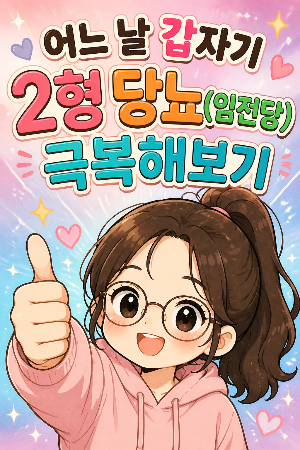 표지 어느날 갑자기 2형당뇨(임전당) 극복해보기 1페이지(내소개) 캐릭