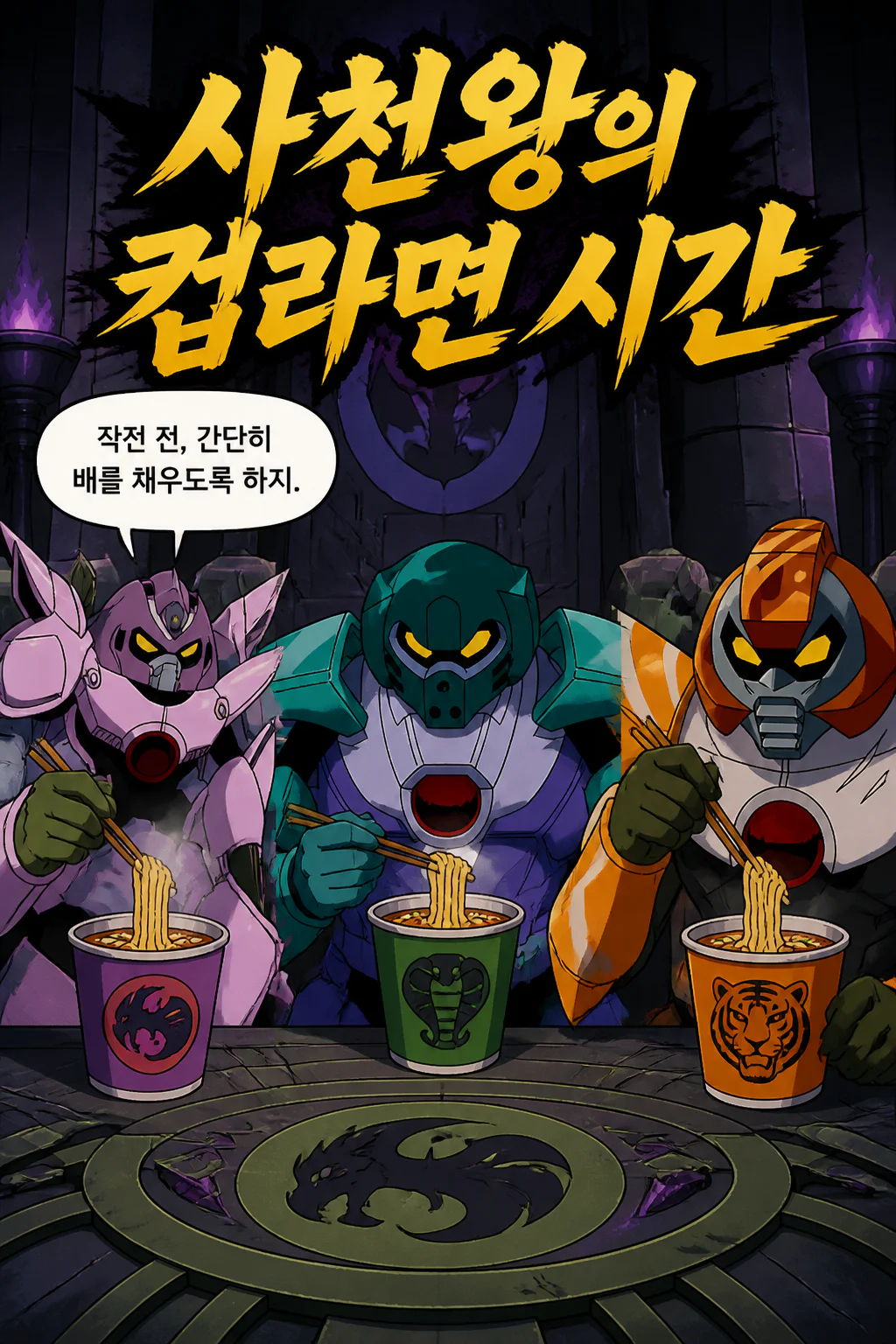 실독,드라켄,티겔 컵라면을 먹다