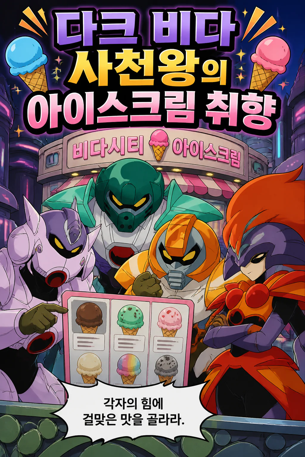 각자의 아이스크림을 고르다
