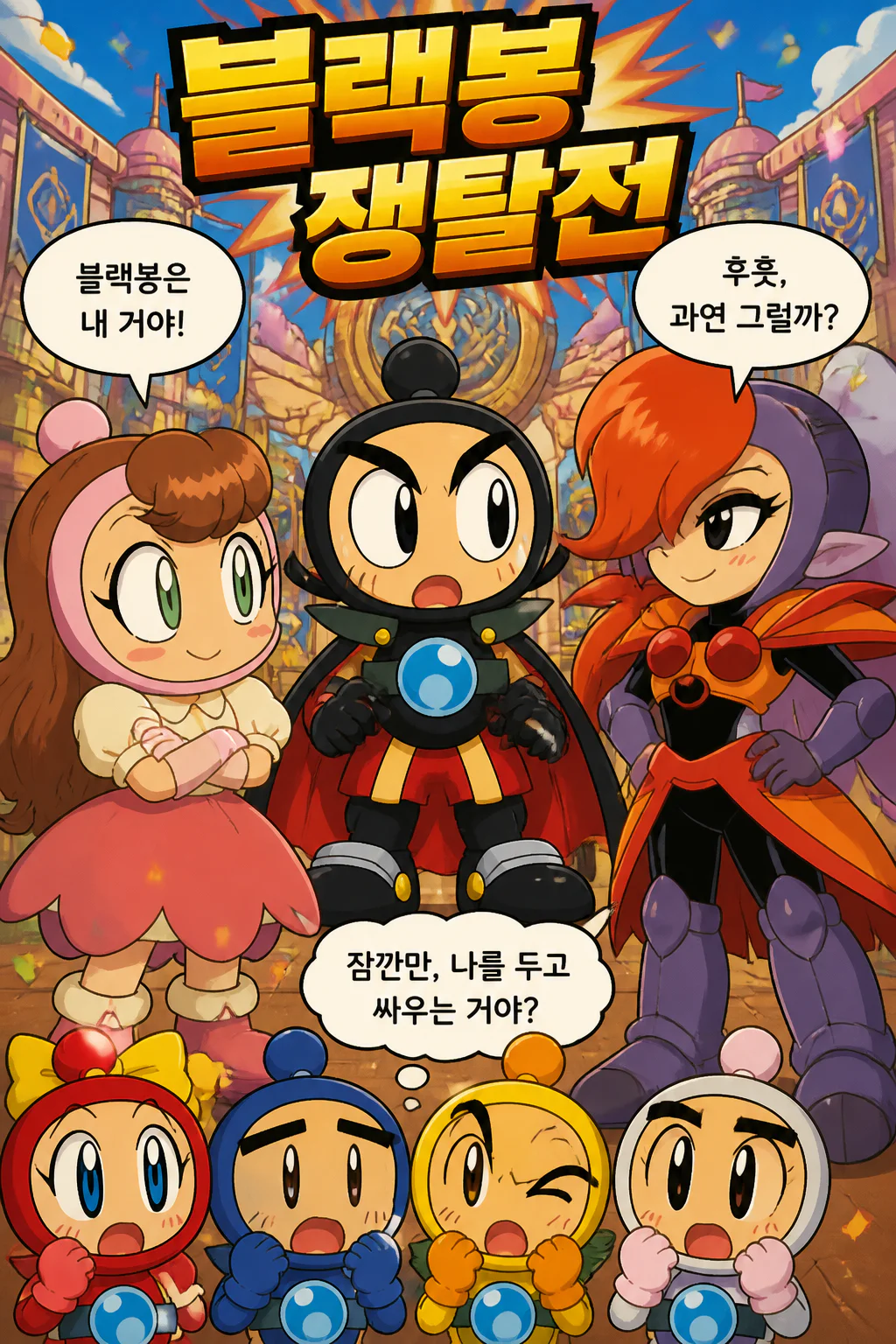 핑크봉과 퍼플 블랙봉을 사이에 두고 경쟁하다