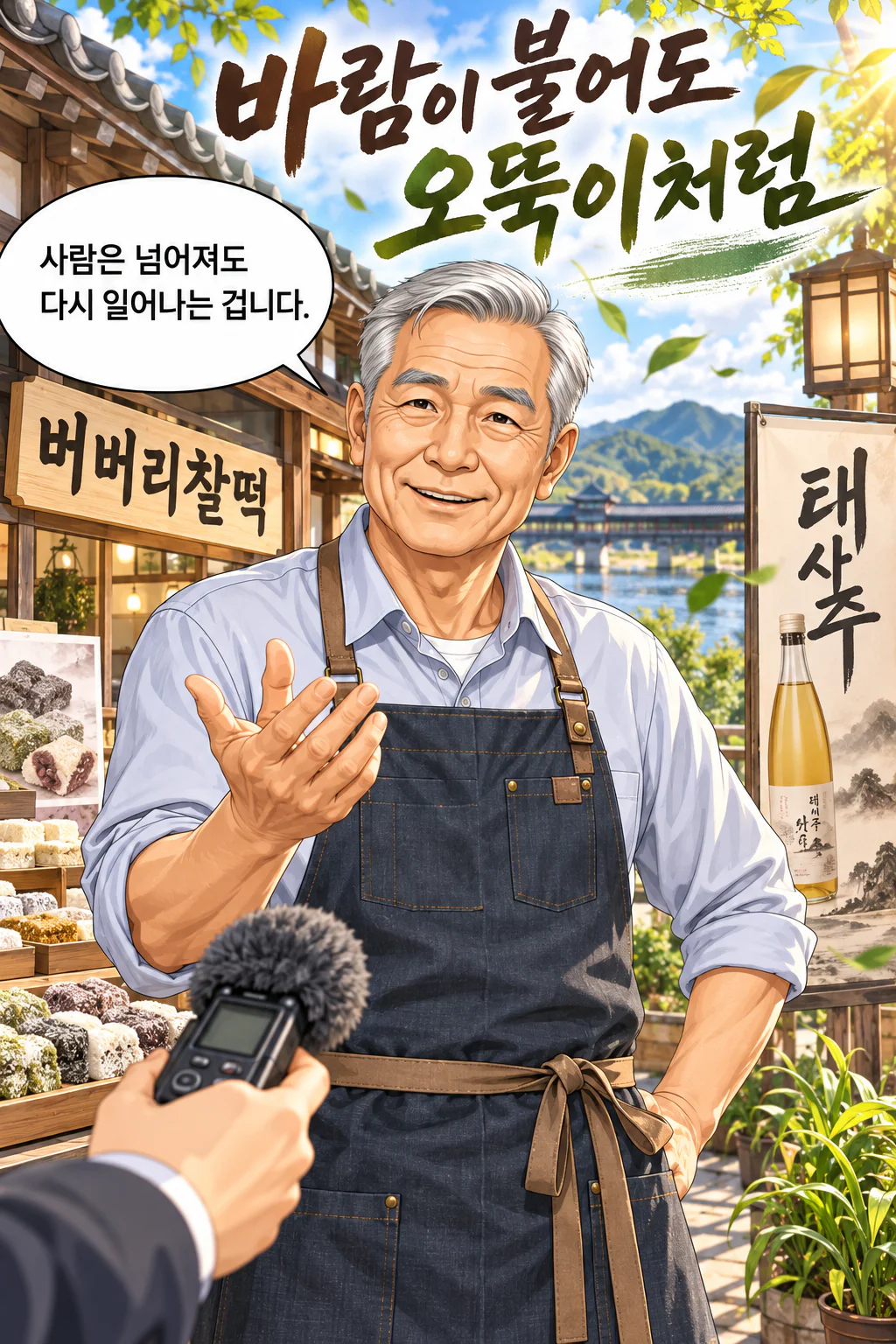 제목: 바람이 불어도 오뚝이처럼 장르: 인물 드라마 / 성공 서사 / 힐