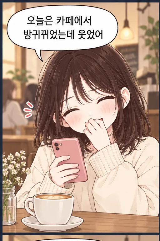 카페 방귀에서 책 보고 있다가 방귀