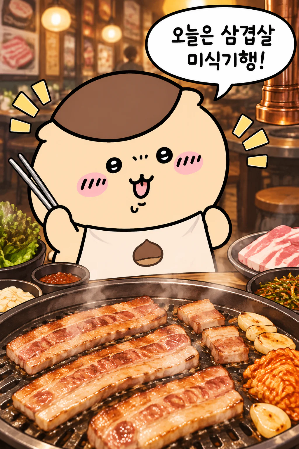 밤만쥬의 미식기행 다양한 맛의 삼겹살 구이와 구운 김치