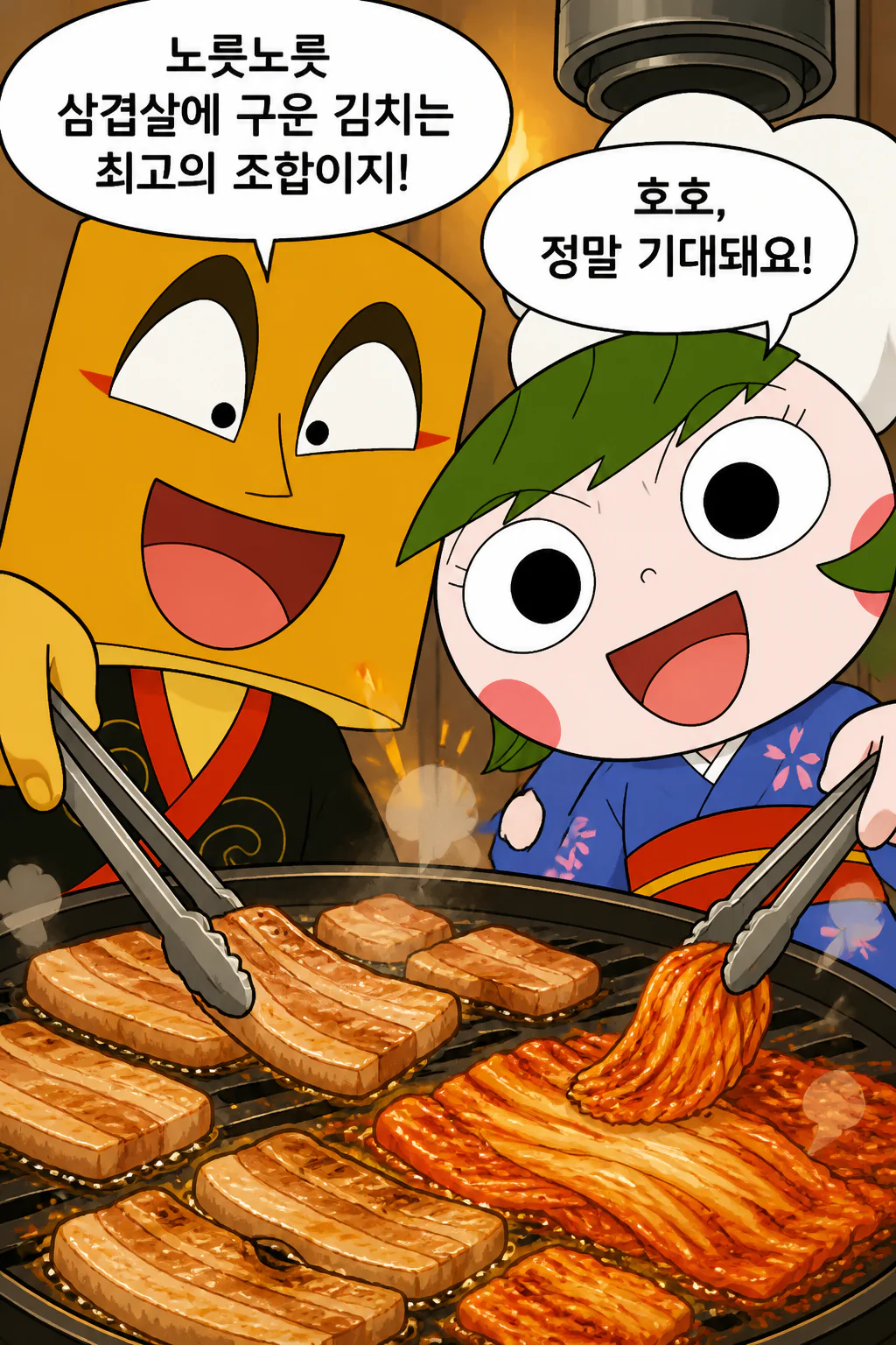 다테사쿠의 삼겹살 먹방